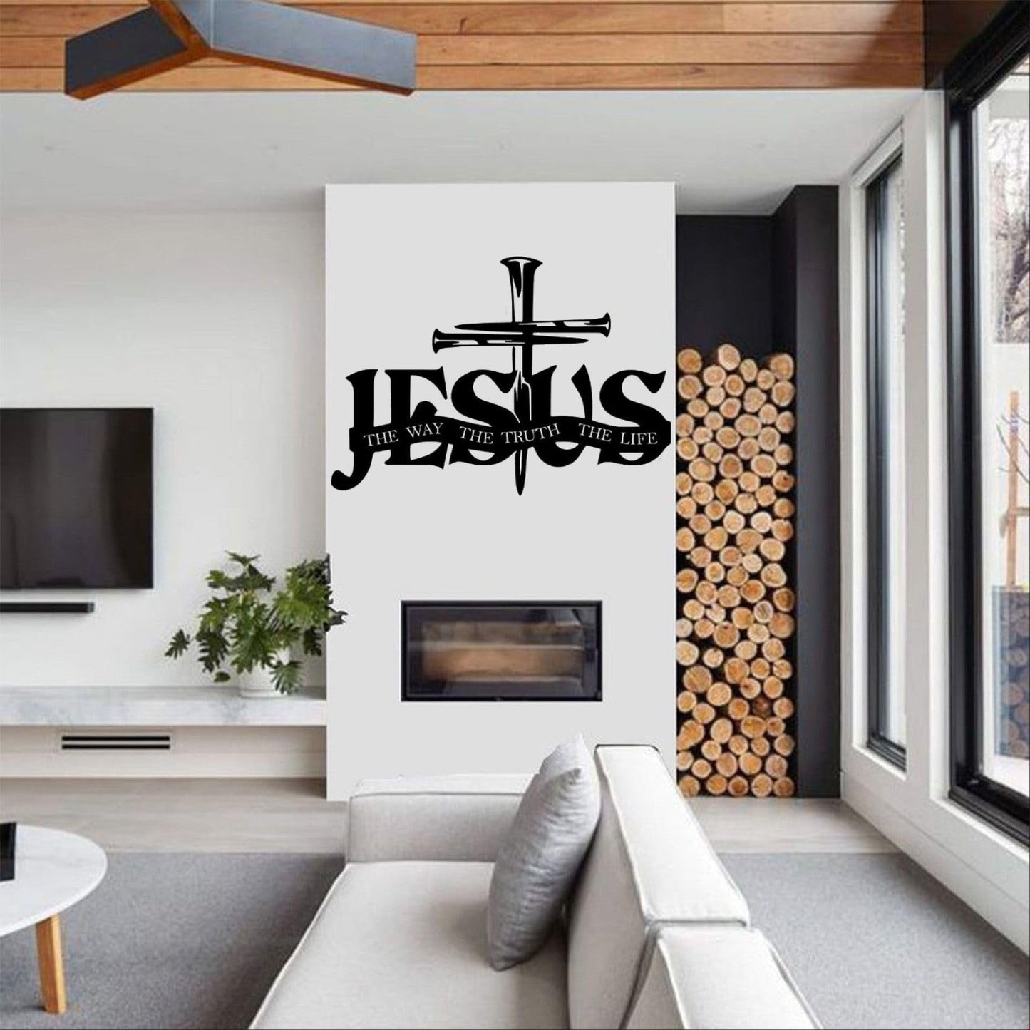 (🎁Siste dag 49 % rabatt)🔥Jesus og korsdesignet veggkunst - ⌛Begrenset håndlaget serie