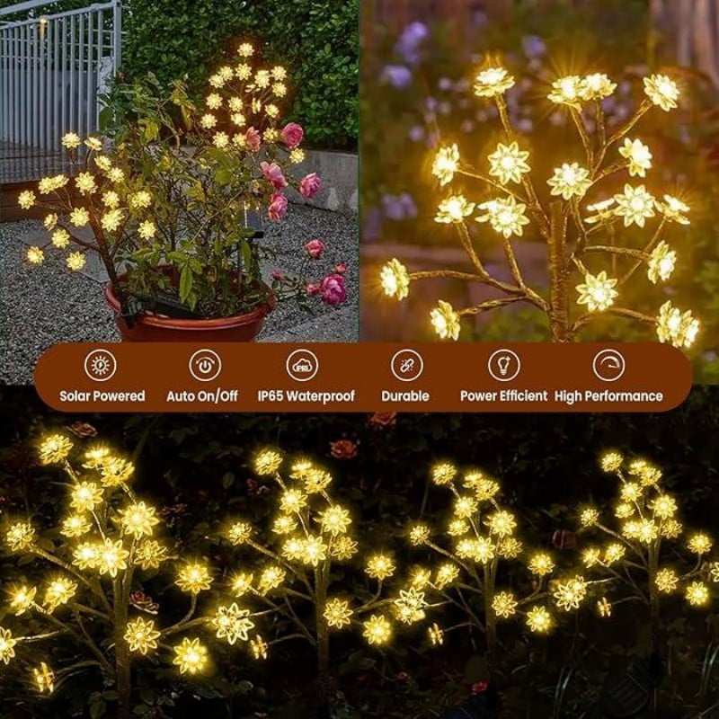 ✨Utendørs vanntette Cherry Blossom Multicolor Solar Garden Lights🎉