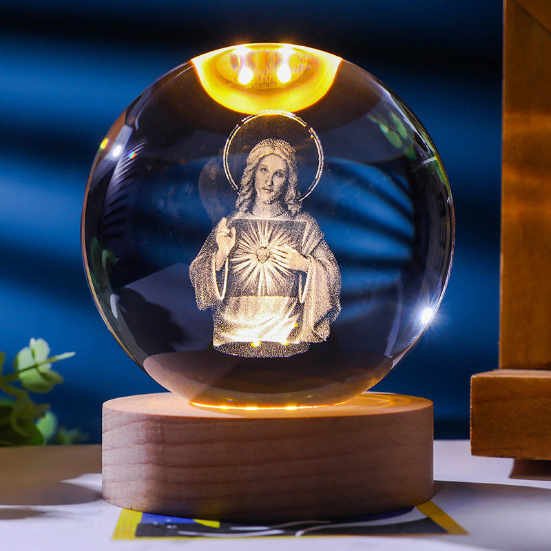 Stjernehimmel 3D mikrolandskap krystallkule/starry sky 3D micro landscape crystal ball