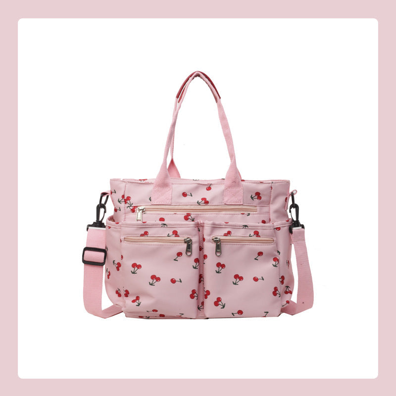 🍒Totebag med kirsebærtrykk