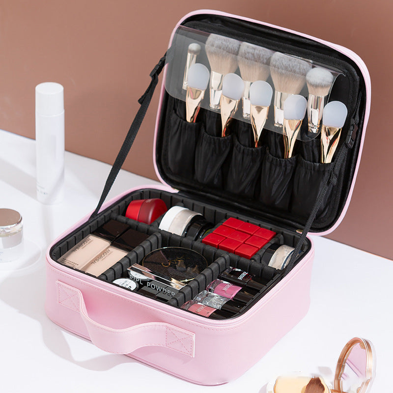 Bærbar kosmetikkveske med stor kapasitet og lys/Portable Large Capacity Cosmetic Bag With Light