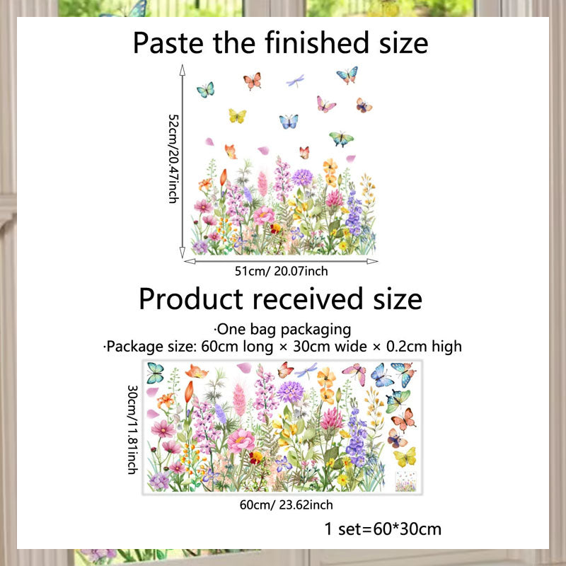 💐Fargerik blomsterbukett vindusklistremerke🖼️(Klipp fritt til etter størrelse)