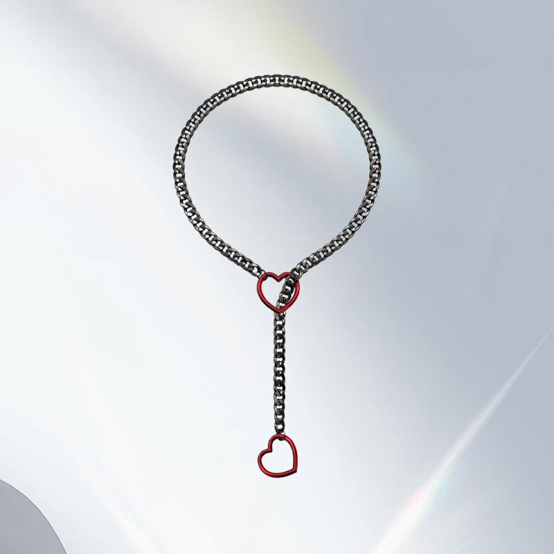 Personlig halskjede med hjerteanheng