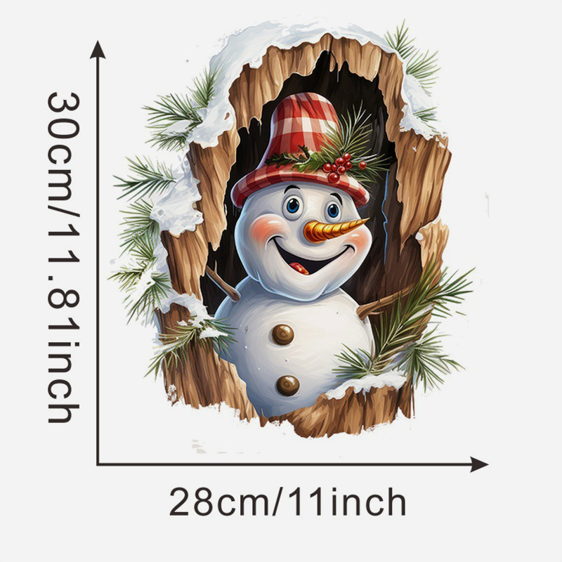 3D Santa Claus Sleigh veggklistremerke