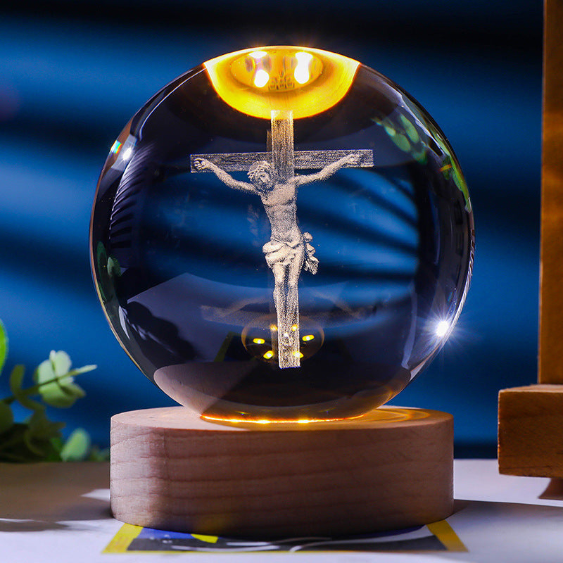 Stjernehimmel 3D mikrolandskap krystallkule/starry sky 3D micro landscape crystal ball