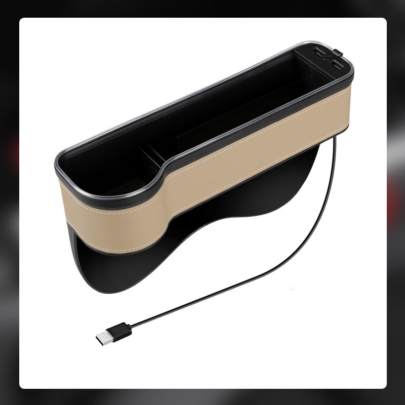Oppbevaringsboks for bilsete med Led-omgivelseslys/Car Seat Gap Storage Box with LED Ambient Light