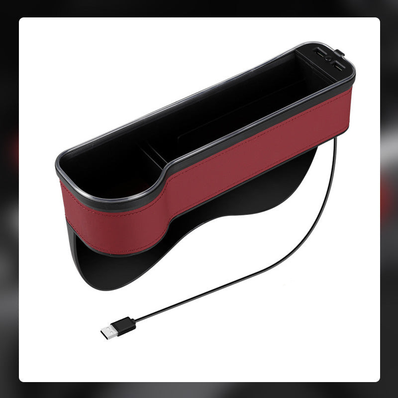 Oppbevaringsboks for bilsete med Led-omgivelseslys/Car Seat Gap Storage Box with LED Ambient Light