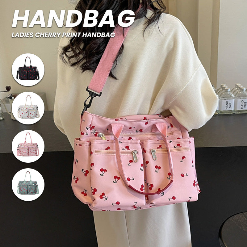 🍒Totebag med kirsebærtrykk
