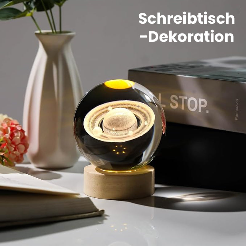 Stjernehimmel 3D mikrolandskap krystallkule/starry sky 3D micro landscape crystal ball