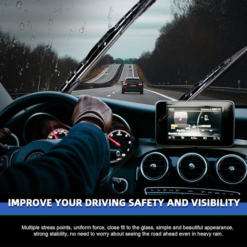 🚗 Universelt viskerblad med U-type ramme – Den ultimate løsningen for frontruter i all slags vær