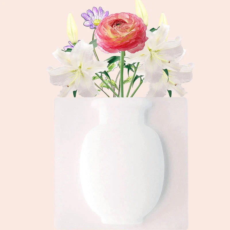 🌹Gjenbrukbar veggmontert vase i silikon
