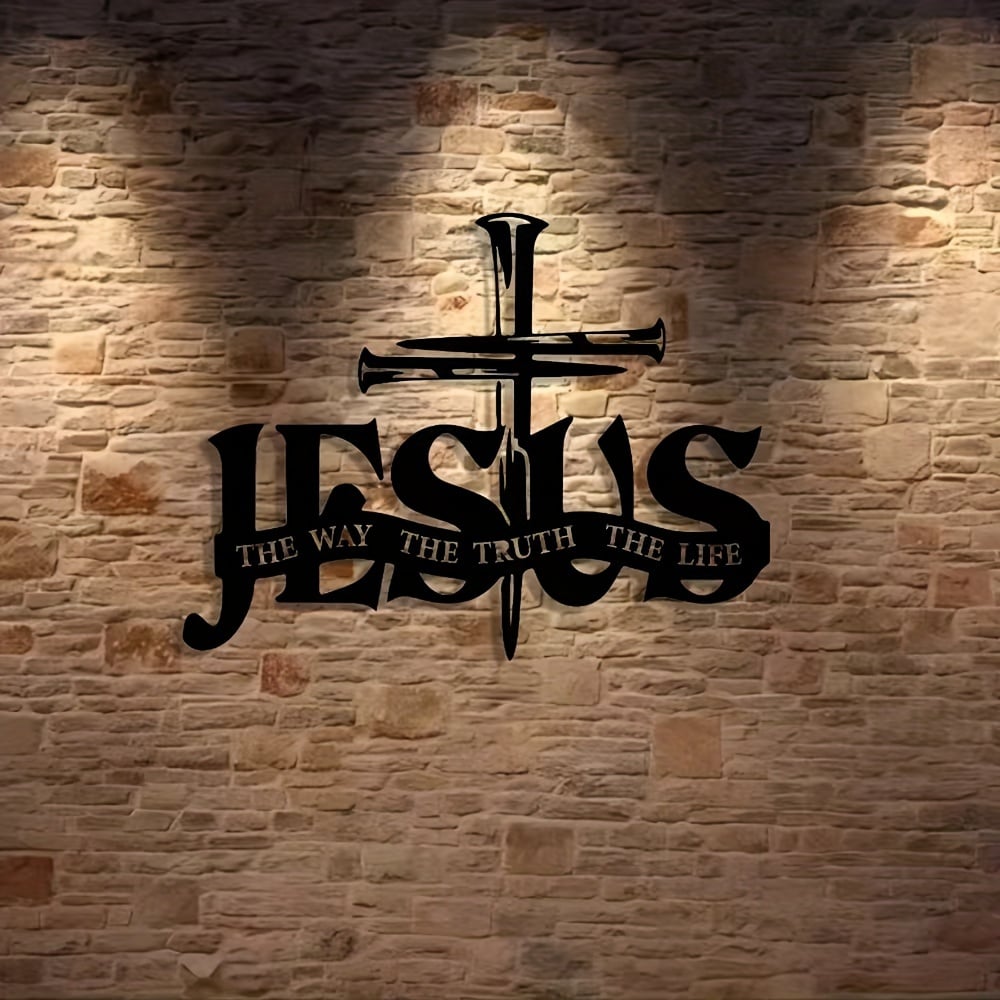 (🎁Siste dag 49 % rabatt)🔥Jesus og korsdesignet veggkunst - ⌛Begrenset håndlaget serie