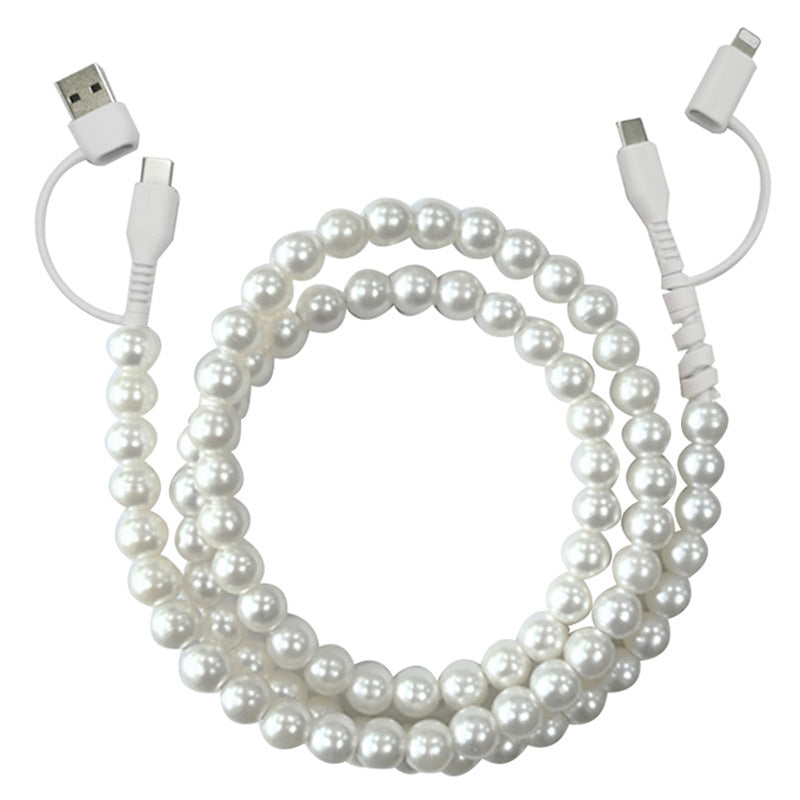 🎁KJØP 1 FÅ 1 GRATIS🔥4-i-1 perleladet ladekabel og hurtigladekabel 66W
