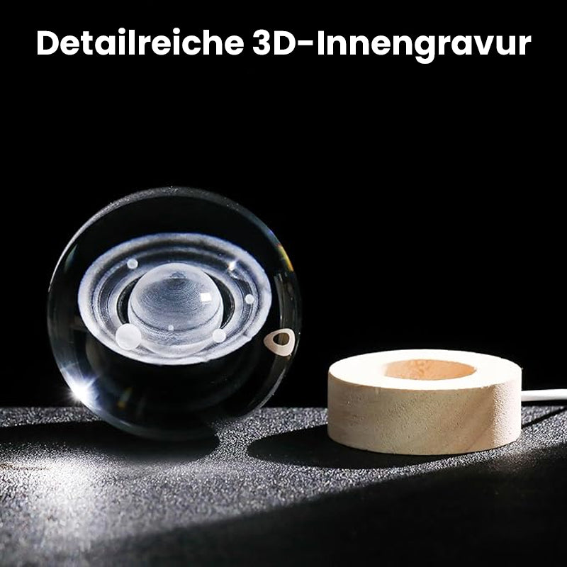 Stjernehimmel 3D mikrolandskap krystallkule/starry sky 3D micro landscape crystal ball