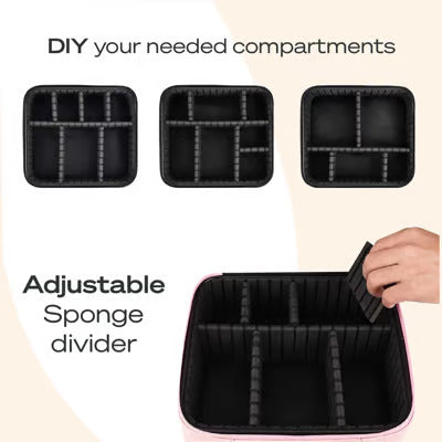 Bærbar kosmetikkveske med stor kapasitet og lys/Portable Large Capacity Cosmetic Bag With Light