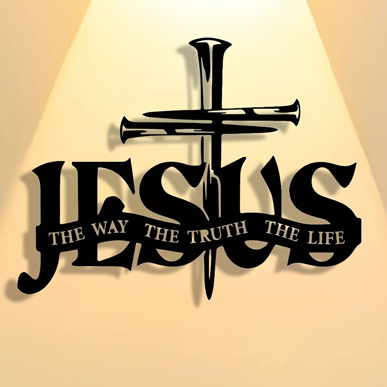 (🎁Siste dag 49 % rabatt)🔥Jesus og korsdesignet veggkunst - ⌛Begrenset håndlaget serie