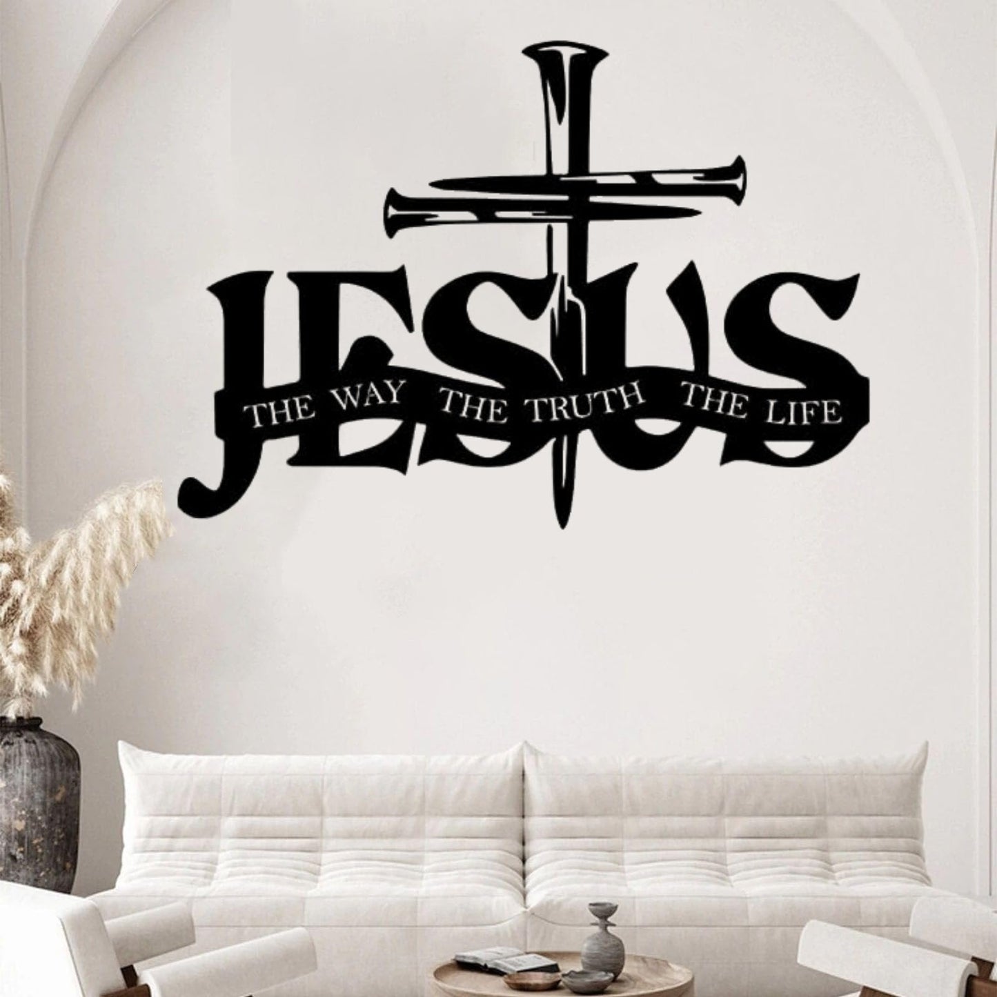 (🎁Siste dag 49 % rabatt)🔥Jesus og korsdesignet veggkunst - ⌛Begrenset håndlaget serie