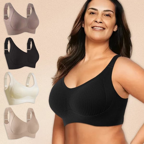 🎁Ribbet push-up-bh med justerbare bøyler for kvinner