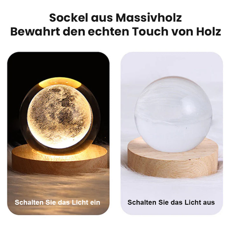 Stjernehimmel 3D mikrolandskap krystallkule/starry sky 3D micro landscape crystal ball