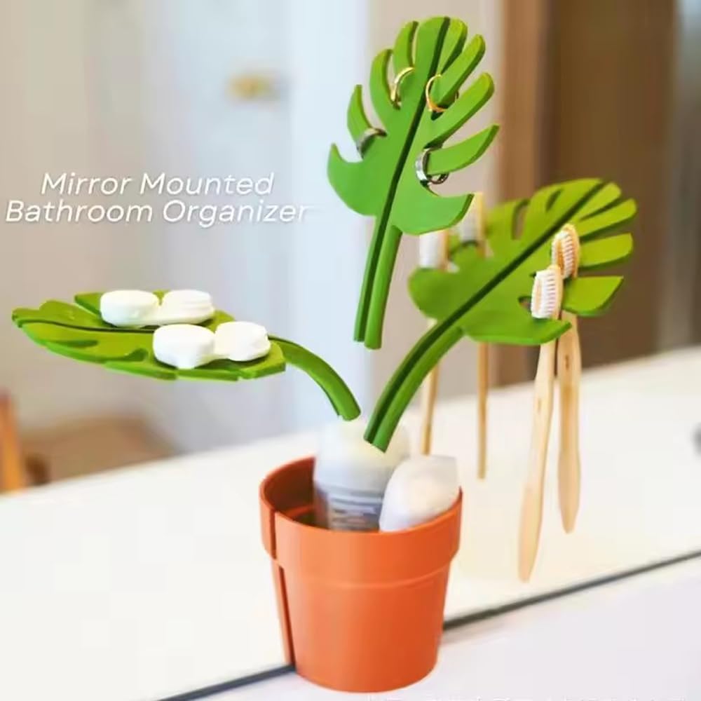 Mirror Monstera - Baderomsorganisator