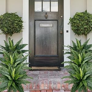 Siste dag 75% avslag - Realistisk UV-bestandig kunstig Boston Fern/Last Day 75% Off - Realistic UV Resistant Artificial Boston Fern
