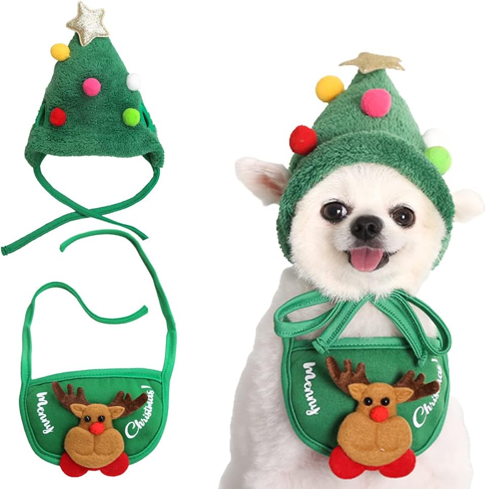 🐶Bedårende lue med pom-pom på juletreet🐱