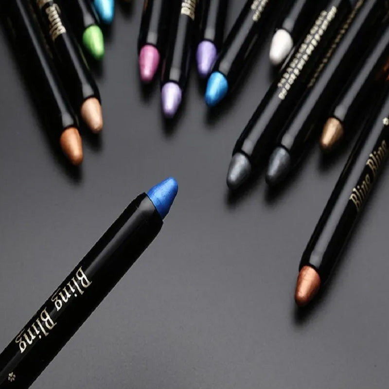 15 farger fluorescerende øyenskyggeblyant vanntett glitterøyenskygge Eyeliner