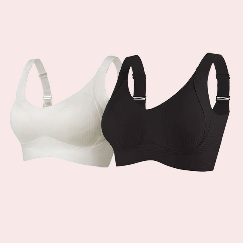 🎁Ribbet push-up-bh med justerbare bøyler for kvinner