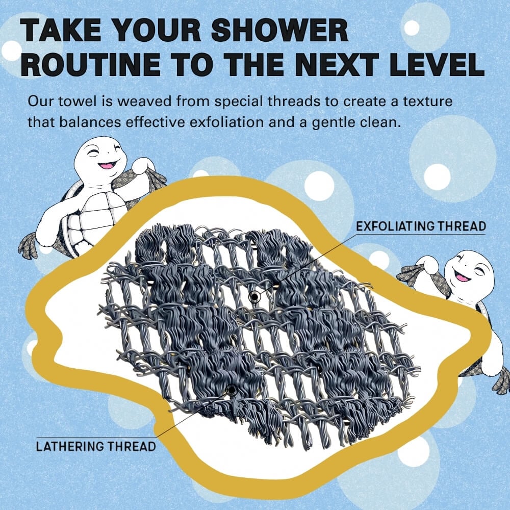 🧼Eksfolierende antibakterielt dusjhåndkle🚿