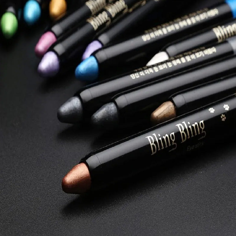 15 farger fluorescerende øyenskyggeblyant vanntett glitterøyenskygge Eyeliner