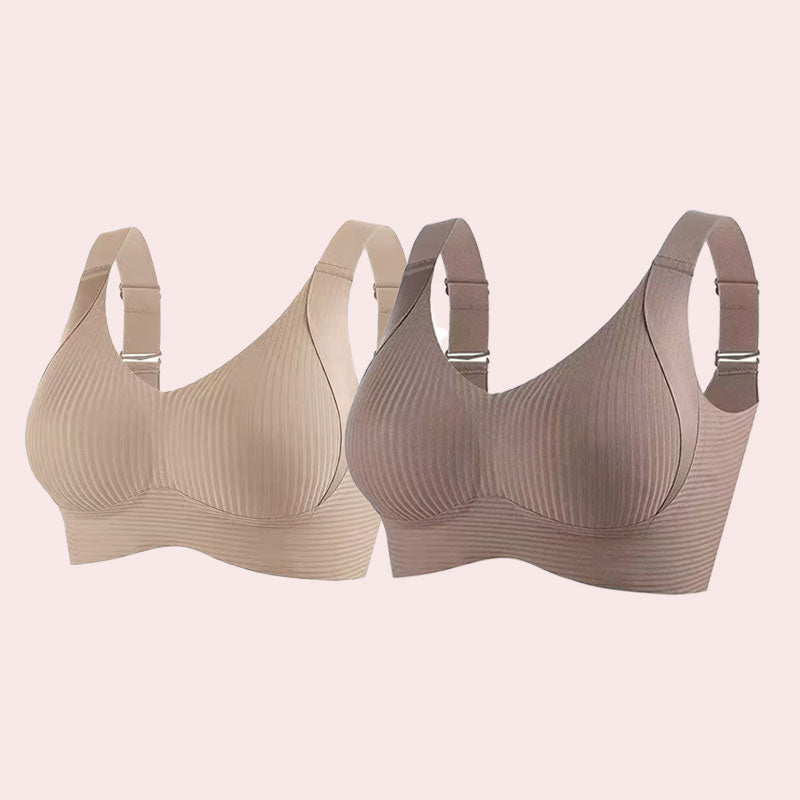 🎁Ribbet push-up-bh med justerbare bøyler for kvinner