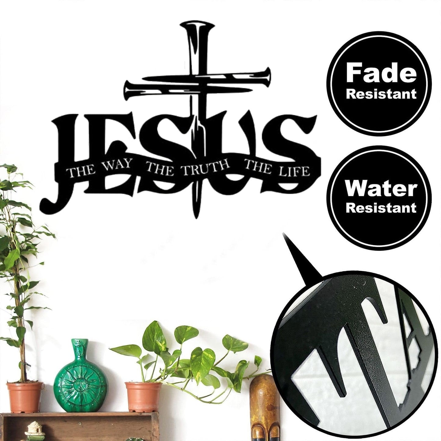 (🎁Siste dag 49 % rabatt)🔥Jesus og korsdesignet veggkunst - ⌛Begrenset håndlaget serie