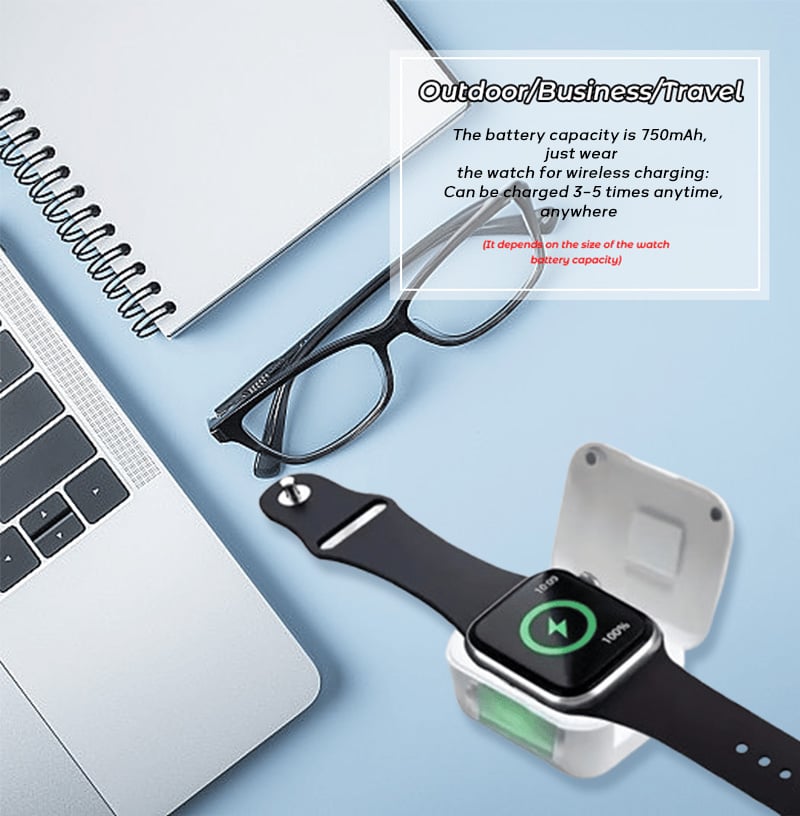 đ„Superdeal! 38% rabatt! - BĂŠrbar trĂ„dlĂžs powerbank for smartklokker