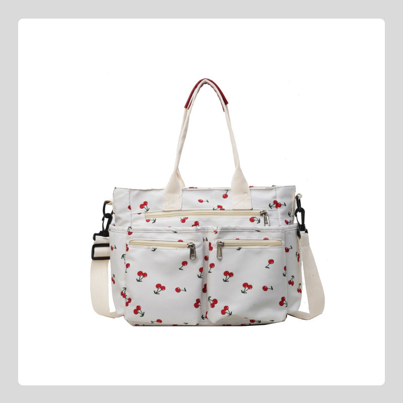 🍒Totebag med kirsebærtrykk