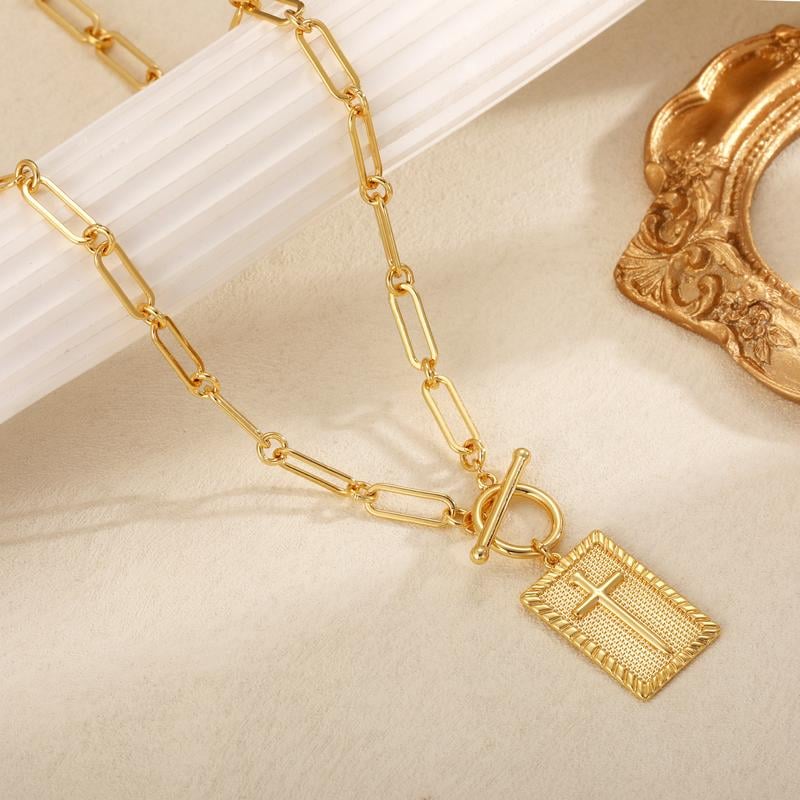 ✝️Stilig korshalskjede i 14K gull - vanntett, blekningssikkert og unisex✨💫