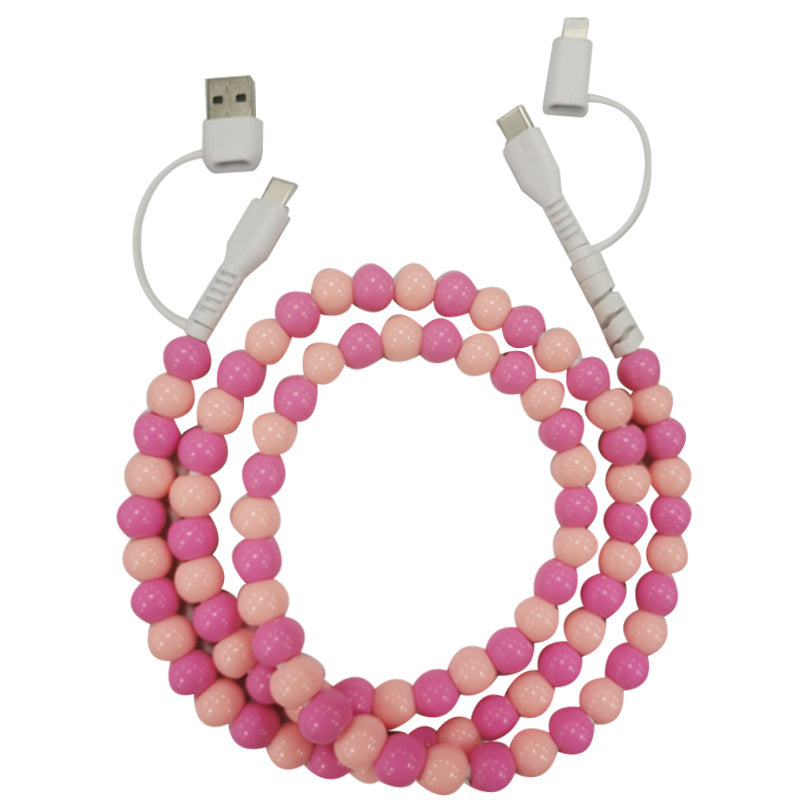 🎁KJØP 1 FÅ 1 GRATIS🔥4-i-1 perleladet ladekabel og hurtigladekabel 66W