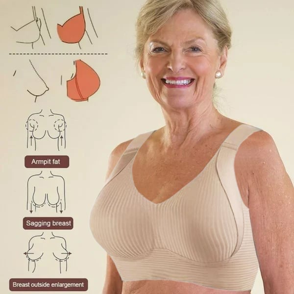 🎁Ribbet push-up-bh med justerbare bøyler for kvinner