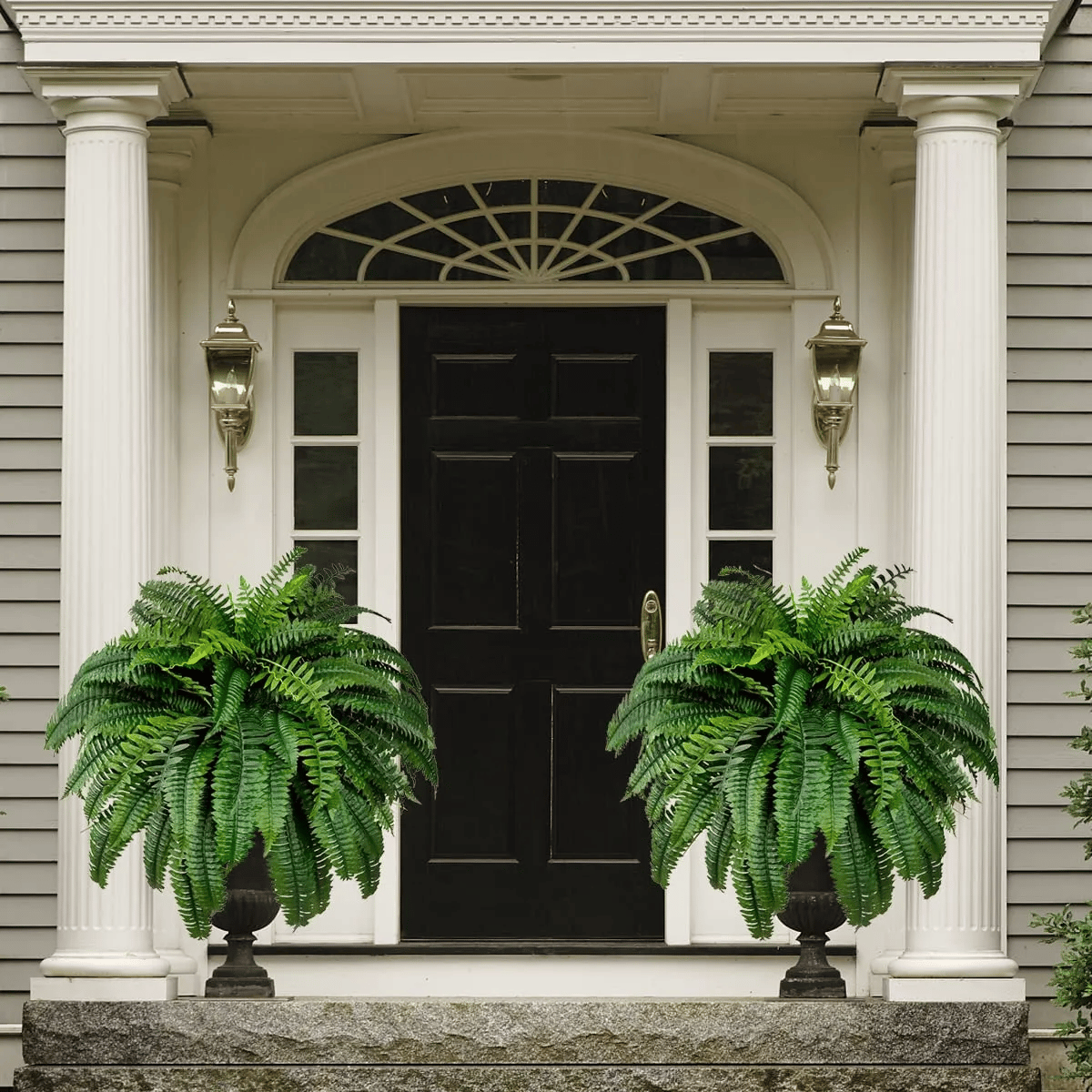 Siste dag 75% avslag - Realistisk UV-bestandig kunstig Boston Fern/Last Day 75% Off - Realistic UV Resistant Artificial Boston Fern