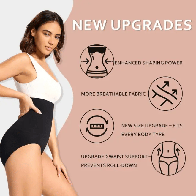 🎉Shapewear-truse med høy midje og magekontroll