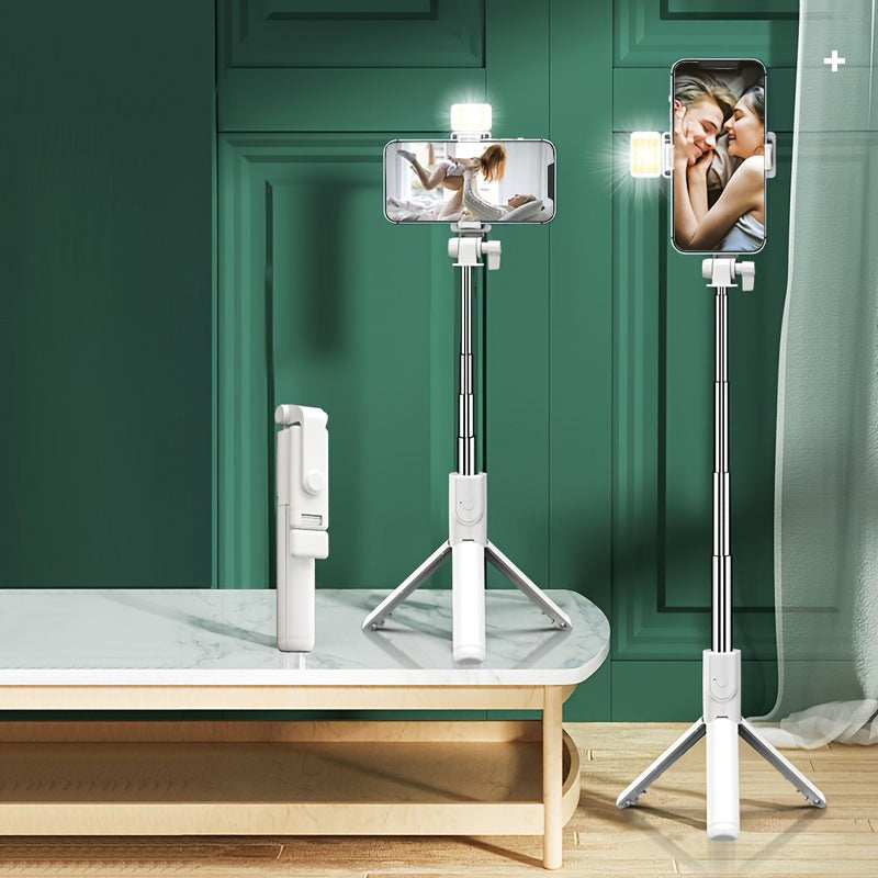 Selfie-stativ med påfyllingslys