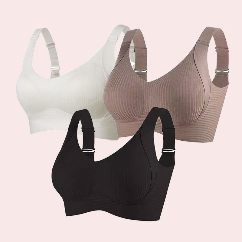 🎁Ribbet push-up-bh med justerbare bøyler for kvinner