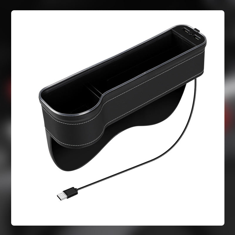 Oppbevaringsboks for bilsete med Led-omgivelseslys/Car Seat Gap Storage Box with LED Ambient Light