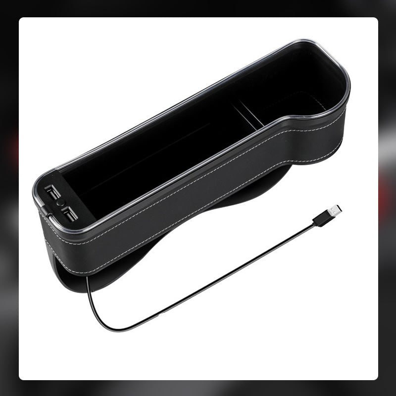 Oppbevaringsboks for bilsete med Led-omgivelseslys/Car Seat Gap Storage Box with LED Ambient Light
