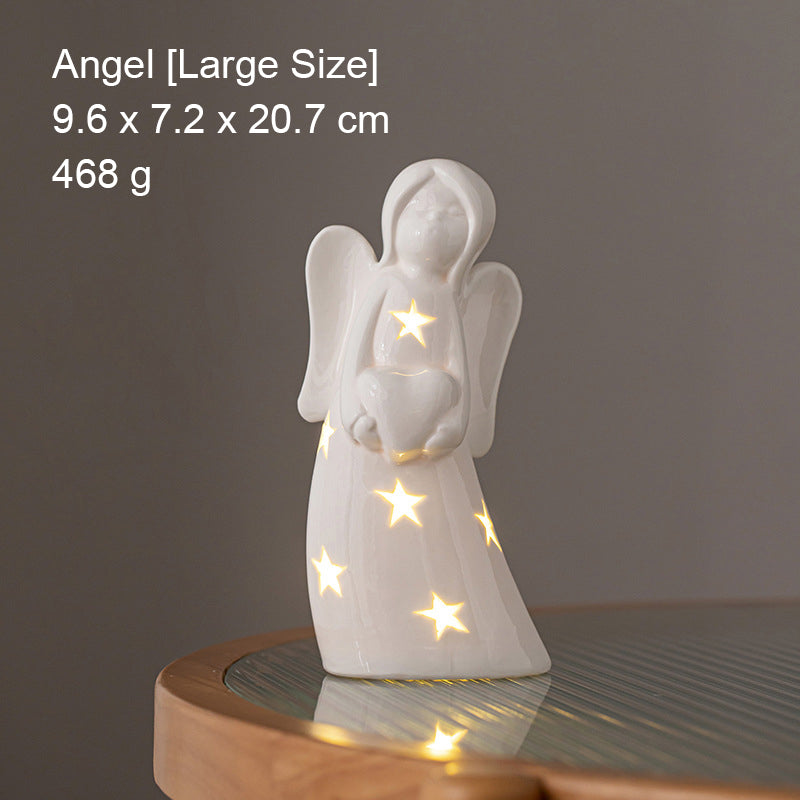 Led-Lyskaster Til Skrivebordet I Keramisk Ornament