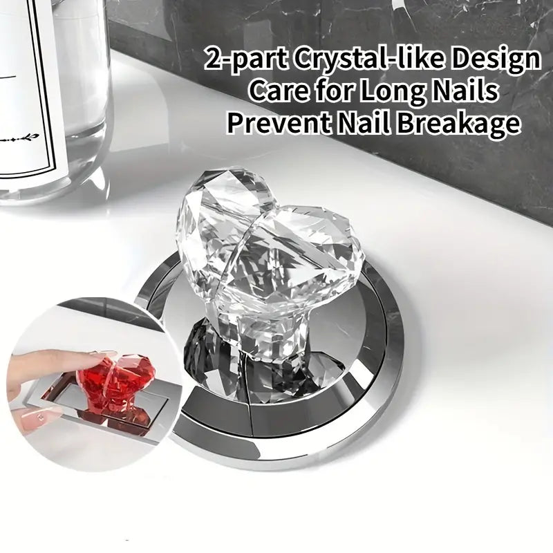 Fargerikt hjerteformet toalettinnføringshjelpemiddel/Love toilet tank press