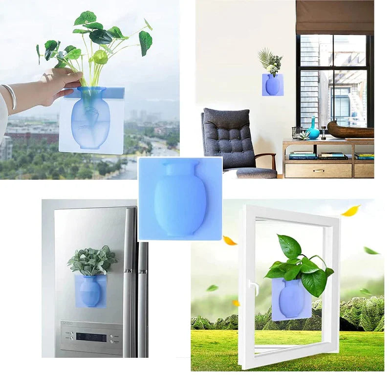 🌹Gjenbrukbar veggmontert vase i silikon