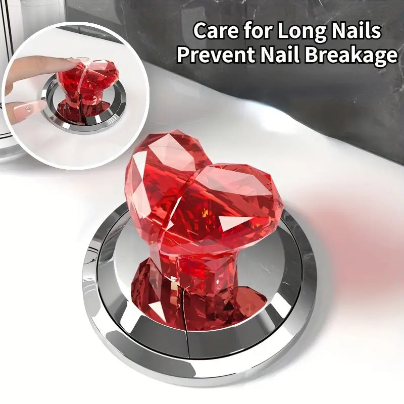 Fargerikt hjerteformet toalettinnføringshjelpemiddel/Love toilet tank press