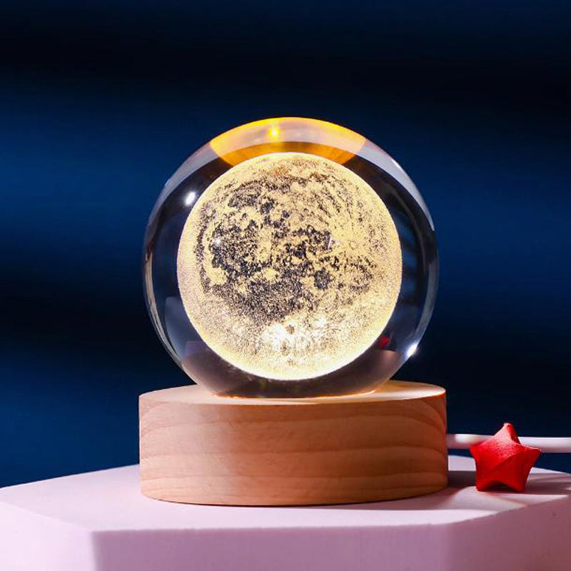 Stjernehimmel 3D mikrolandskap krystallkule/starry sky 3D micro landscape crystal ball