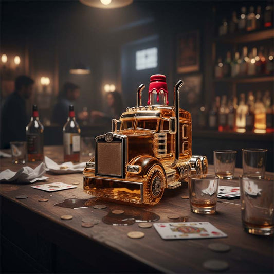 🚚Morsom lastebil whiskyflaske🥃
