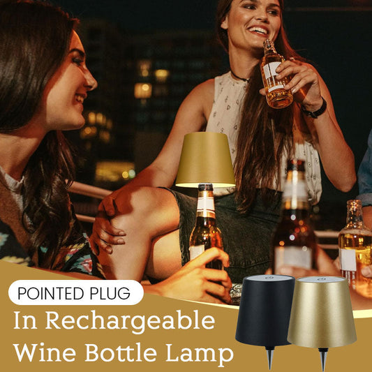 Spiss plug-in oppladbar vinflaskelampe